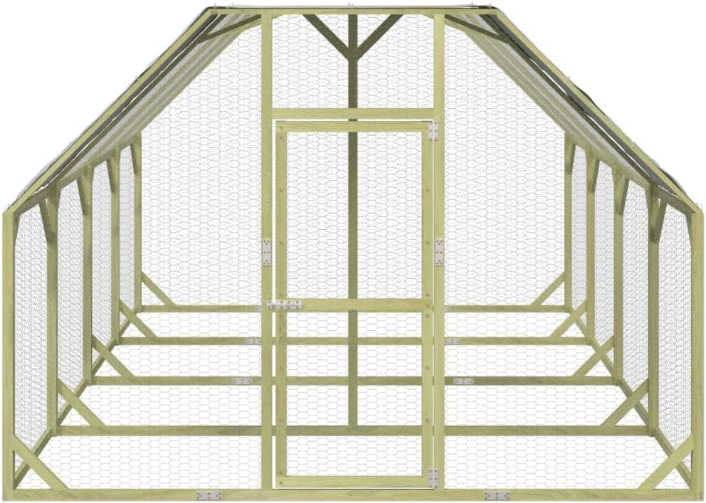 vidaXL Chicken coop 268x400x190cm impregnated solid pine wood - QUORE