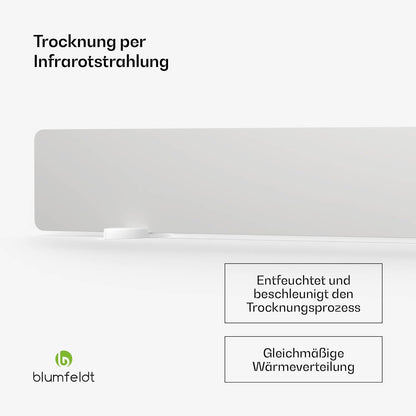 Blumfeldt Drywave Infraroodstraler voor Wandmontage - 50 W, Set Van 3, IP24, Keramisch Lichaam, Sneldrogend & Standaard, Wandmontage Of Vrijstaand, Voor Binnen, Wit