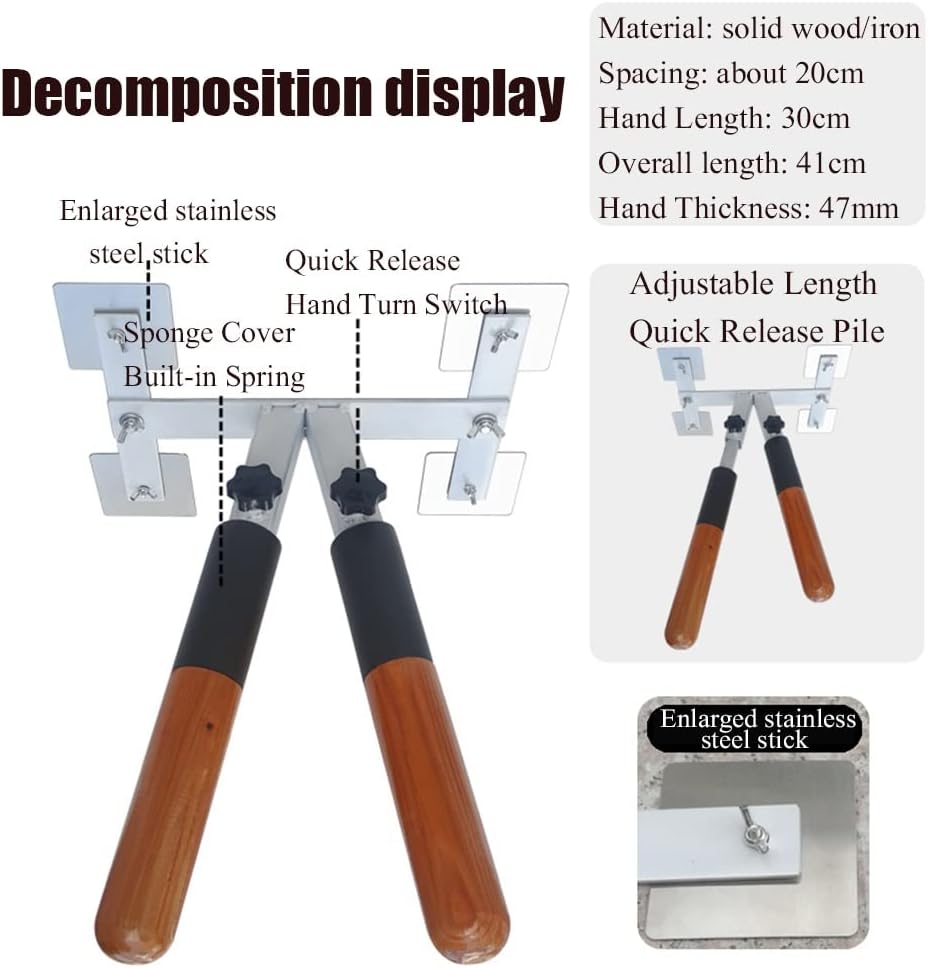 Wing Chun Dummy Houten Man Stapel, Wandmontage Dummy Home Vechtsport Trainingsapparaat, Draagbare Wing Chun Dummy, Hang Het Op Een Huismuur of Op Een Marmeren