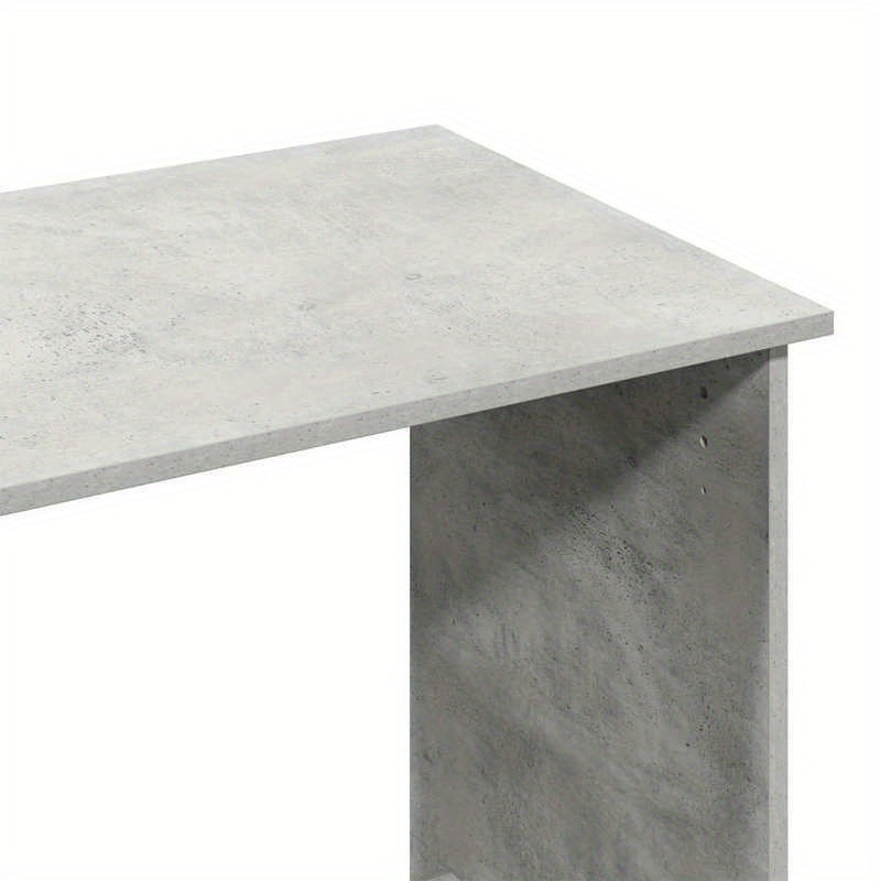 Modern Gray Engineered Wood Desk - 102x50x75cm, Concrete Gray Finish, Durable & Moisture-Resistant, Anti-Warpage, Ideal for Home Office, Study, or Bedroom