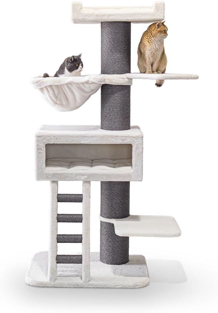 Krabpaal XXL – Krabboom – Klimpaal – Kattenmeubel – Kattenkrabpaal – Off-White Variant – 179 cm Hoog – Geschikt Voor Grote Katten