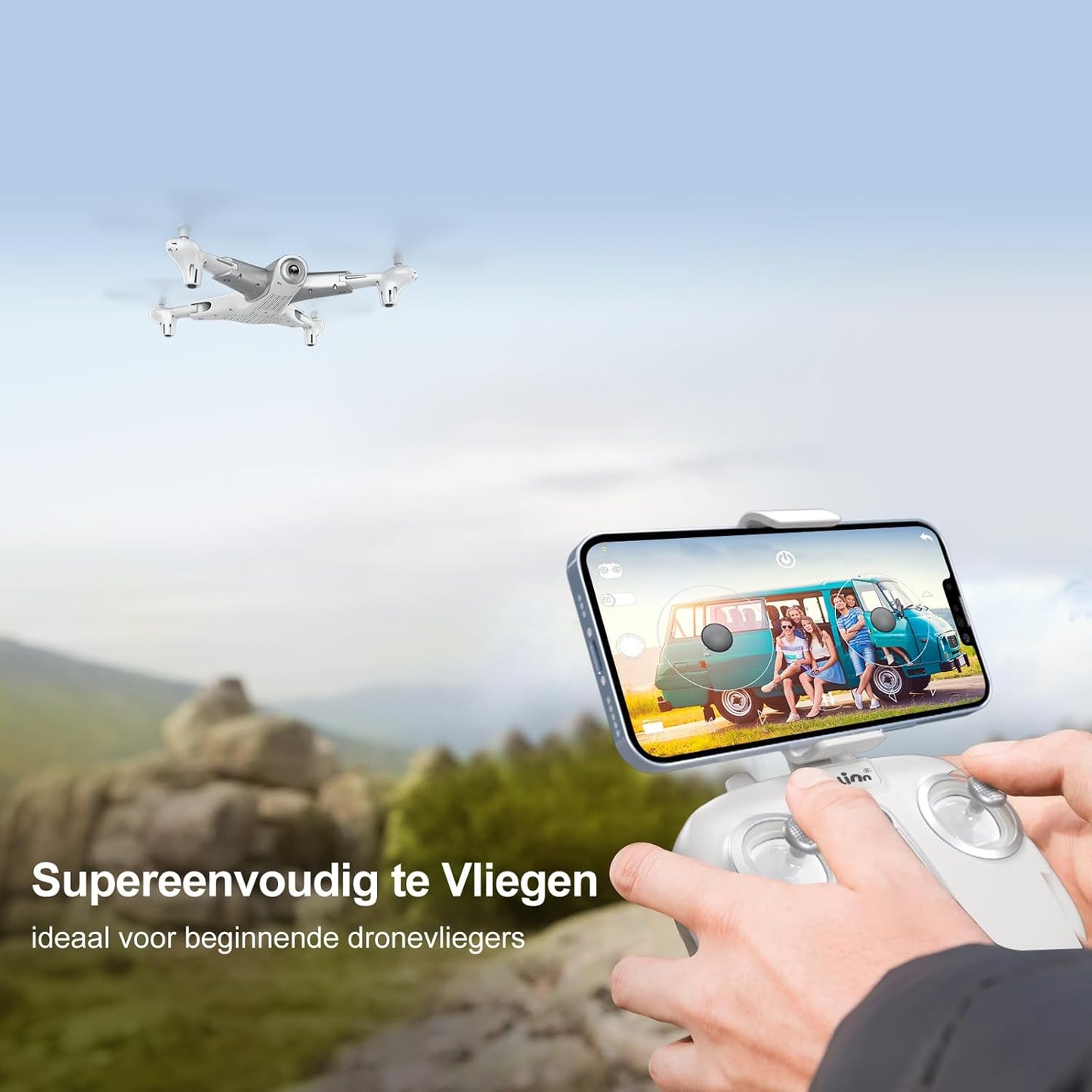 Loolinn | Drone Quadcopter met HD Camera voor Kinderen als Cadeau - Optische Stroompositioneringstechnologie, Zeer Stabiele Vlucht, 60 Minuten Vliegtijd, Drie Batterijen (Cadeau voor Kinderen)