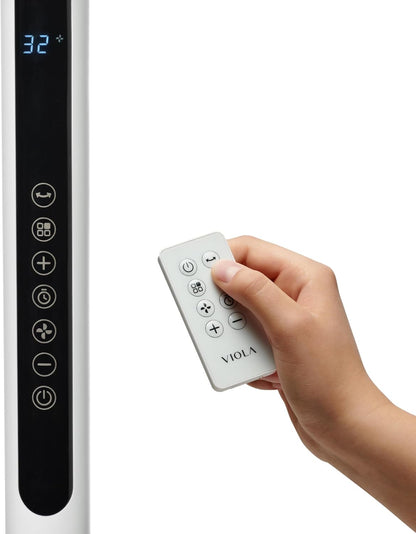Staande ventilator – Vloerventilator, Voetventilator, Statiefventilator, Ventilator op voet – 25 dB Slaapstand – 32 Snelheden, 320° Oscillatie
