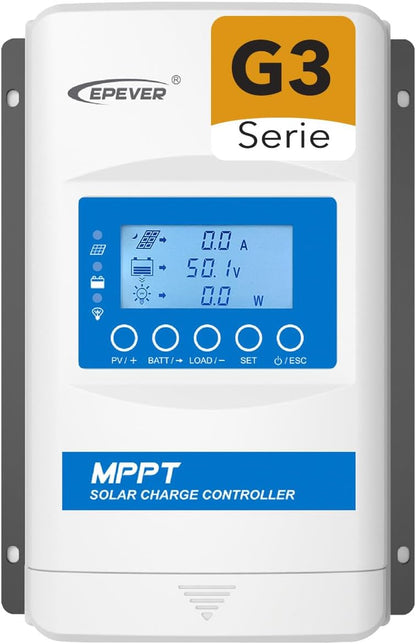 EPEVER® MPPT XTRA-N G3 – XTRA 4415N Zonnelaadregelaar, 40A, 12/24/36/48VDC auto work, PV 150V, XDS2 Display (XTRA 4415N G3 - 40A, max. PV 150V)