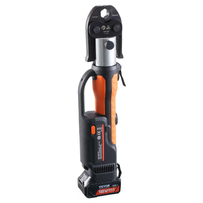 VEVOR Press tool and battery set, power tool for crimping pipes with jaws V15, V22, V28, 2 battery presses 18 V 4.0 Ah, quick charger and transport bag
