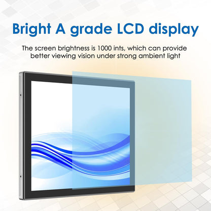 GreenTouch 19 Zoll 10 Punkte Open Frame PCAP Touchscreen-Monitor mit hoher Helligkeit - Industrielles Touch-Display für den Außenbereich -16:9 -TFT LCD