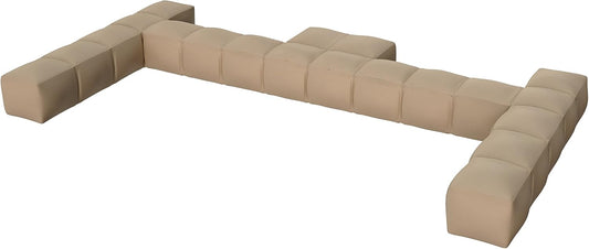 Modul'Air opblaasbare zwembadrugleuning dubbel - duurzame materialen - lange levensduur - premium - beige