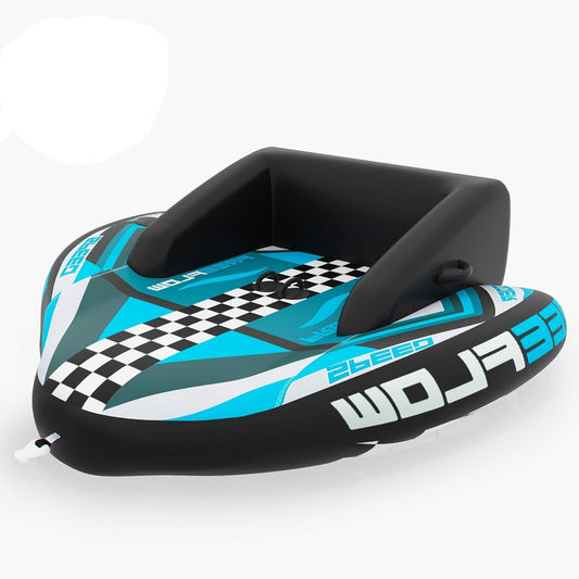 SereneLife Heavy Inflatable Tow Tube - Water Tube Boat Float Dragraft, Water Sports Inflatable Pull Boats/Tubes/Tow Tubes with Foam Seats, PVC Bladder, Handles - QUORE