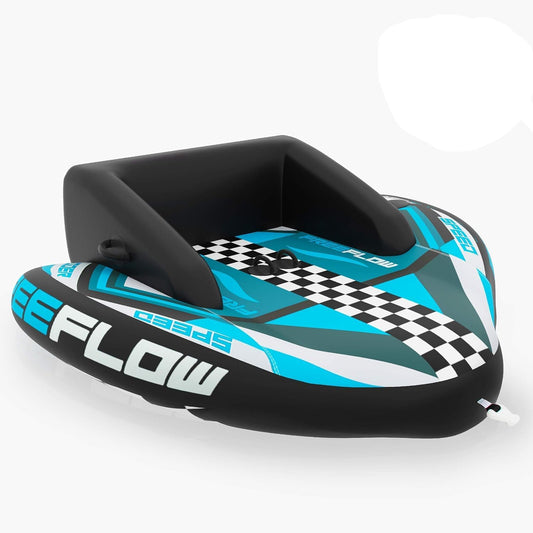 SereneLife Zware Opblaasbare Sleeptube - Water Tube Boot Float Sleepraft, Watersport Opblaasbare Trekboten/Tubes/Sleeptubes met Schuimzitjes, PVC Blaas, Handvatten