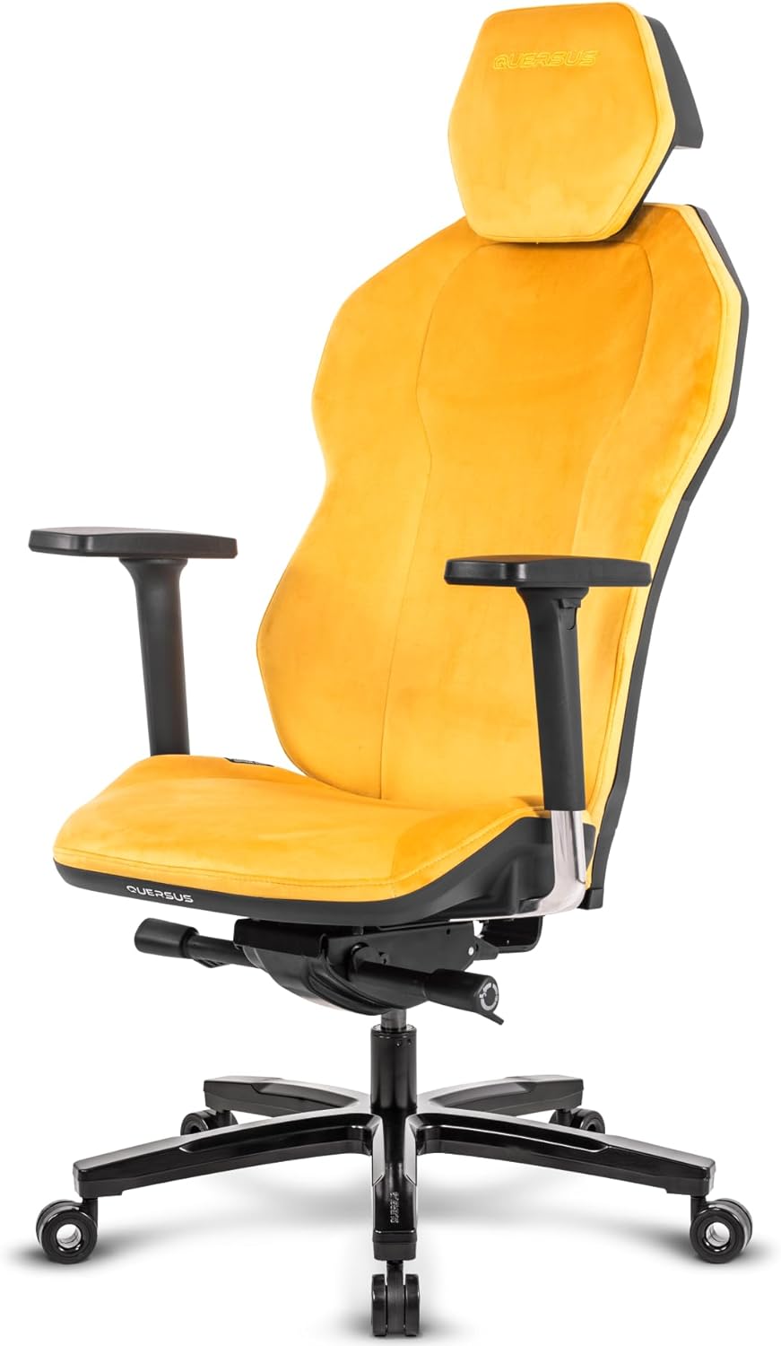 Quersus Gaming ICOS.1.2 Yellow Canary stoel, faux leer, geel, universeel