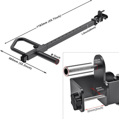 Kipika Verstelbare hefboomarmen Power Rack Stoorzendarmbevestigingen 5,1 x 5,1 cm Compatibel Olympische platen 5,1 cm Gaten 1,6 cm of 2,5 cm