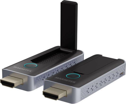 Wireless HDMI Extender Marmitek Stream S2 Pro - Presenteren zonder app - 1080p/60Hz, AirPlay & Miracast, tot 20 zenders - Plug & Play in vergaderruimte - HDMI zender draadloos