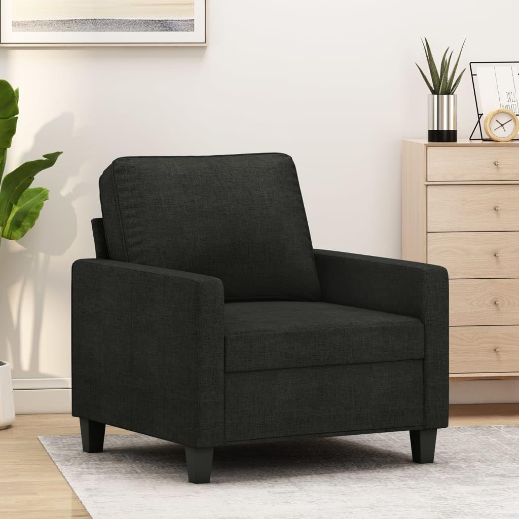 ZIRLANLV Lounge Sofa Sofa with Armrests Back Cushions, Living Room Sofa, Design Sofa Metal Frame, Available As Single, Double or Three Seater, Modern (Wine Red) (Black #18)