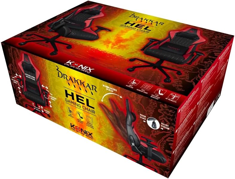 Gamingstoel – Bureaustoel – Werkstoel – Ergonomische Stoel – Rood-Zwart – Medium Maat – Traagschuim Zitting – Verstelbare Rugleuning 150°
