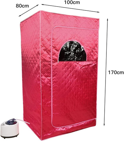 Stoomsauna – Mini Sauna – Draagbare Sauna – Mobiele Sauna – SPA – Afstandsbediening – 1000W Stoomgenerator – Compact 100 x 80 x 170 cm - QUORE