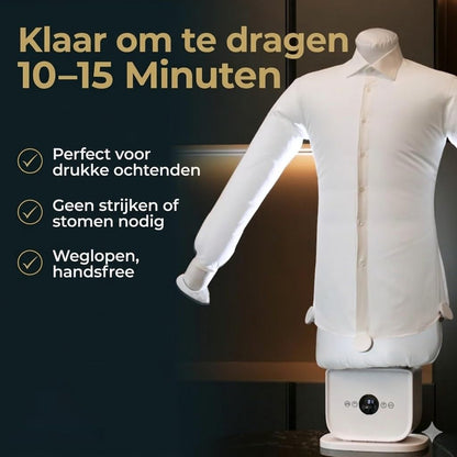 Overhemd strijkmachine automatisch – Strijken zonder strijkijzer – Kleding klaar in 10–15 min – Voor overhemden en broeken – Compact apparaat met hete lucht