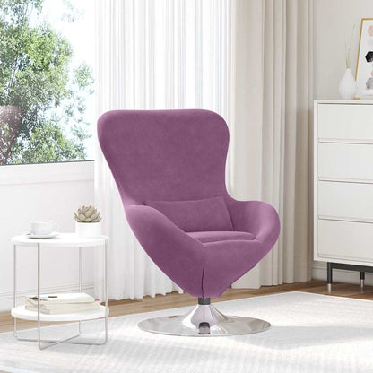 Fauteuil – Draaifauteuil – Loungefauteuil – Oorfauteuil – Relaxstoel – Paars Fluweel – 360 Graden Draaibaar – Zonder Voetenbank