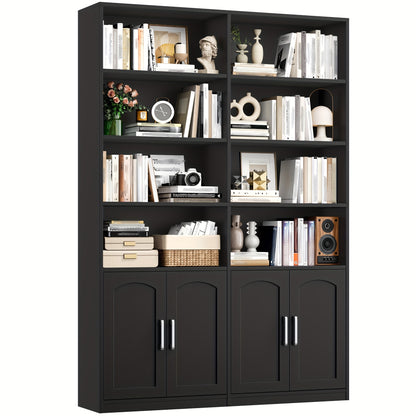 Houten Boekenkast – Boekenplank – Opbergkast – Wandkast – Vakkenkast – Eikenhouten Design – Stevige Constructie – Ruime Open Schappen