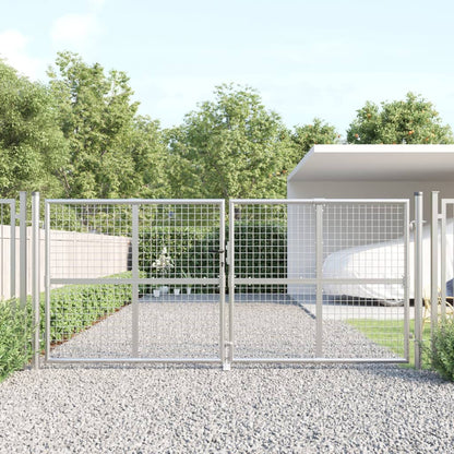 Metalen Tuinpoort – Tuinafscheiding – Tuinhek – Tuinpoort met Palen – Toegangspoort – Gegalvaniseerd Staal – Roestbestendig & Veilig Afsluitbaar