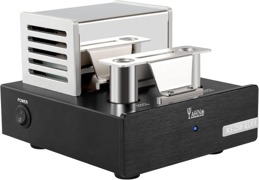 YAQIN MS-23B MM Phono buisversterker, platenspeler voorversterker met buisvoorversterker, compatibel met vinylplatenspelers (RIAA), met premium componenten voor superieure akoestische prestaties