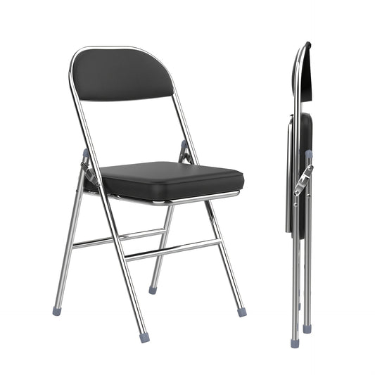 Klapstoel – Vouwstoel – Opvouwbare Stoel – Eetkamerstoel – Conferentiestoel – PU Leren Bekleding – Stevig Metalen Frame