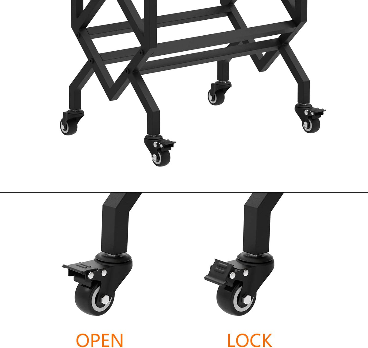 Vinyl Opbergrek Op Wielen – Platenrek – LP Opbergrek – Vinyl Rek – Platenhouder – Tot 150 LP’s – Stevig Metalen Frame Met Poedercoating