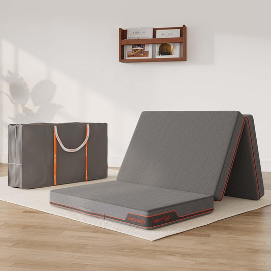 Inklapbare Gel-Matras – Opvouwbaar Matras – Foam Matras – Guest Matras – Reismatras – Medium Stevig – 80x190x10 cm