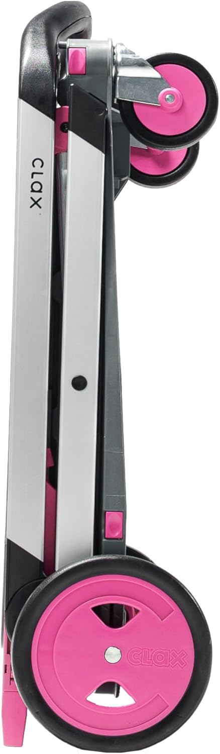 CLAX® Handwagen, transportwagen, platformwagen, trolley, vouwbox inbegrepen, roze