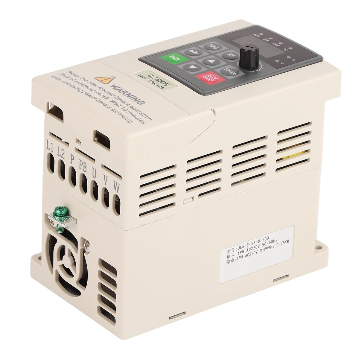 VFD, eenfasige ingangs-/uitgangs-omvormer met variabele frequentieaandrijving met PAM-besturing 220 V serie JLS-E-2S voor spindeltoerental, vermogensomvormer (0,75 mm)