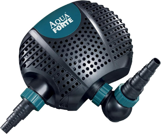 AquaForte O-8000 Plus, 70 watt, max. debiet 8 m3/uur, max. opvoerhoogte 4,5 meter, kabellengte 10 meter, voor waterlopen, watervallen, fonteinen, filters enz.