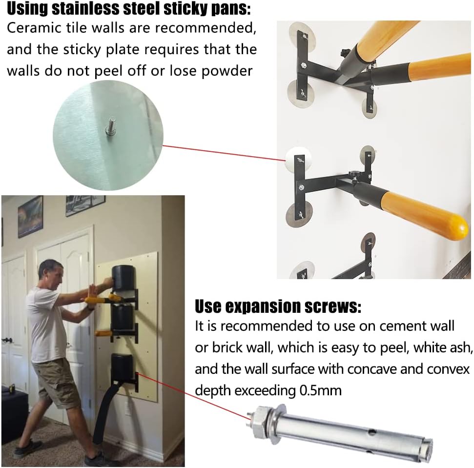 Wing Chun Dummy Houten Man Stapel, Wandmontage Dummy Home Vechtsport Trainingsapparaat, Draagbare Wing Chun Dummy, Hang Het Op Een Huismuur of Op Een Marmeren