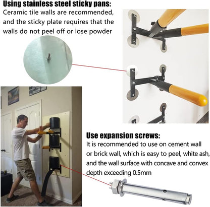 Wing Chun Dummy Houten Man Stapel, Wandmontage Dummy Home Vechtsport Trainingsapparaat, Draagbare Wing Chun Dummy, Hang Het Op Een Huismuur of Op Een Marmeren