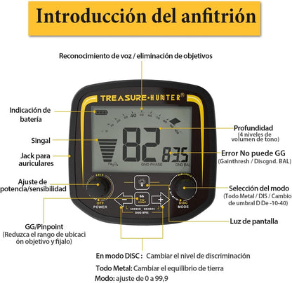 Metaaldetector voor volwassenen – Ondergrondse Metaaldetector – Gouddetector – Metaalzoeker – Grondmetaaldetector – Waterdichte 27,9 cm DD-zoekspoel – LCD-scherm en 2 zoekmodi