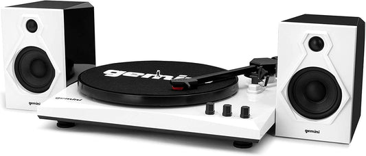 Gemini TT-900 TT-900BW, wit, platenspeler met geluidssysteem, bluetooth, compleet systeem, TT-900BW, wit