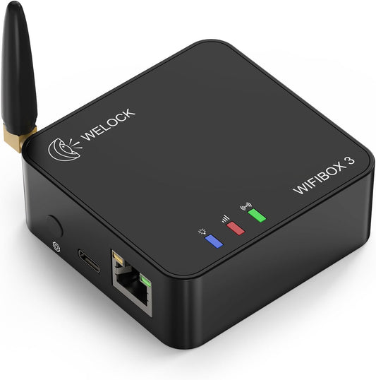 Welok Smart Wifibox3, afstandontgrendeling, verbinding met Alexa, comfortabel en intelligent, geschikt voor alle Welok elektronisch deurslot