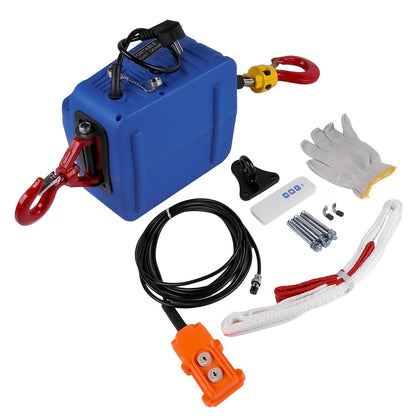 Elektrische lier met draadloze afstandsbediening, 500 kg, heftoestellen, 7,6 m, maximale hefhoogte: 4,8 m/min, draadkabel 6 mm x 7,6 m, 230 V, 1500 W Hopzty