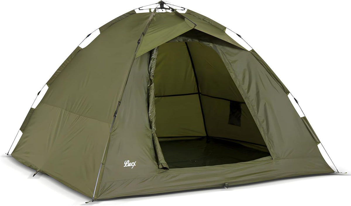Lucx® Ruck Zuck Tent, vistent, 1-2 man bivvvvy, karpertent, campingtent, secondentent, snelopbouwtent