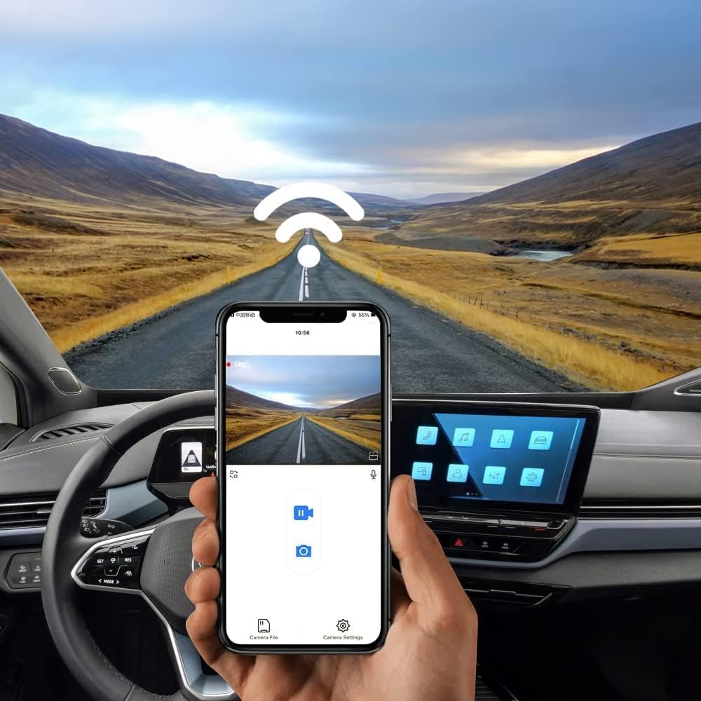 FITCAMX Dash Cam Compatibel met Volkswagen ID.4 / ID.5 / Audi Q4 e-tron 2022-2026, 4K OEM WiFi-rijrecorder, UHD 2160P nachtzicht, parkeermonitor, G-sensor, met 64GB geheugenkaart