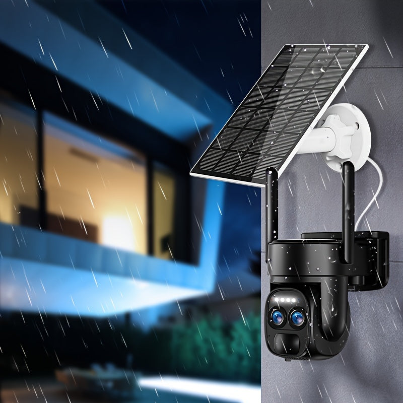 2K HD Veiligheidscamera Set – Bewakingscamera – Draadloze Beveiligingscamera – Buiten Cameraset – Zonne-energie Camera Set – Waterdicht – Kleuren Nachtzicht & Tweeweg Audio