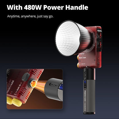LED-Videolamp – Draagbare COB-Lamp – Fotolamp – Cameralamp – Studiolamp – 100W Compact – Tweekleurig 2700K-6500K