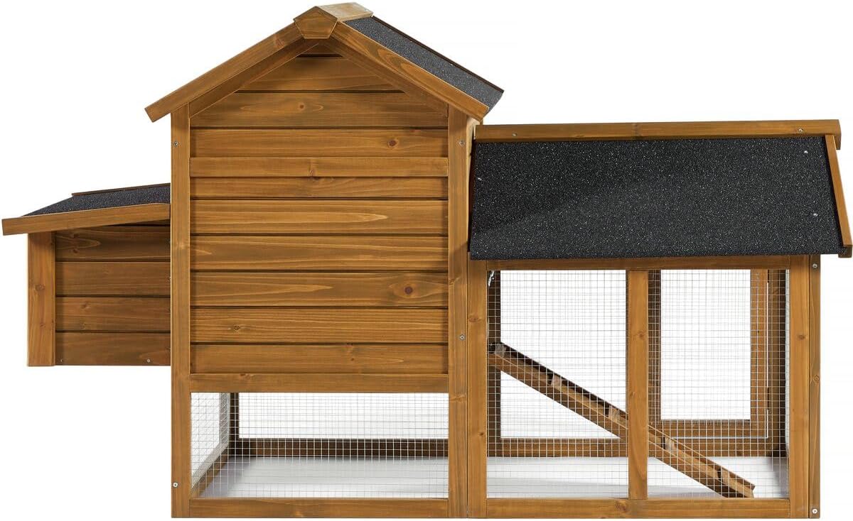 Chicken coop wood with nesting box "Poulette" - Brown - maroon