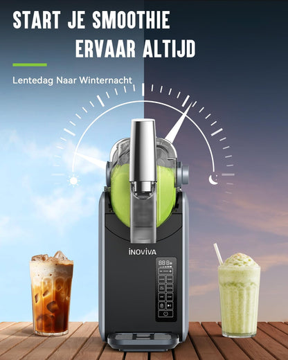 Slushie Machine, geen ijs nodig, 2L slushie machine voor thuis met zelfreiniging, 5 voorgeprogrammeerde programma's, bevroren slushies, margarita's, frappés, milkshakes (versie S1.2)