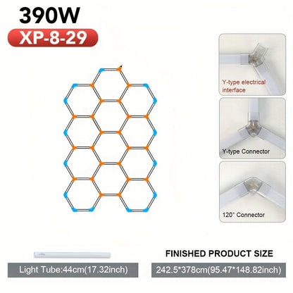 LED Zeshoekige Lamp – Zeszijdige LED Verlichting – Garage Lamp – Plafondlamp – Werkplaats Licht – 6500K Superhelder – Semi Flush Mount