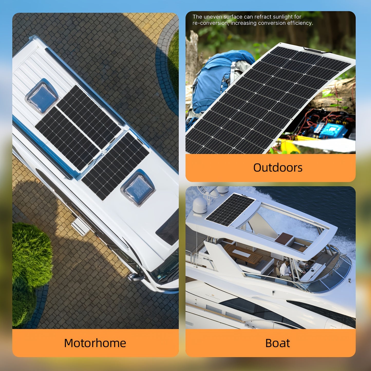 Flexibel Zonnepaneel Kit – Solar Panel Set – Photovoltaïsch Paneel – Zonne-energie Systemen – Zonnecel Module – 200 W Vermogen – 20 A Laadregelaar