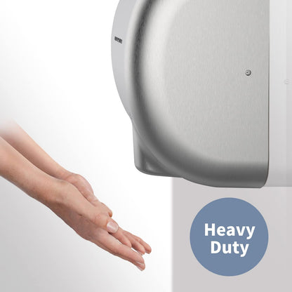 Handdroger – Elektrische Handdroger – Automatische Handdroger – Sneldrogende Handdroger – Wandhanddroger – Geborsteld Roestvrij Staal – Sneldrogend 8-12 Sec – Krachtige 1400-1650 W