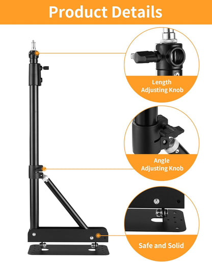 Ring Light Wandhouder – Wandbeugel, Muurbeugel, Studio Arm, Lampenhouder – Uitschuifbare Arm Tot 180 cm – 180° Draaibaar