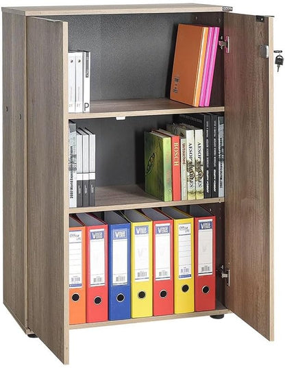Stijlvolle lichte walnoot boekenplank, 72 cm x 109 cm x 34 cm | 100% melamine gecoat deeltjesbord, 16 mm dik, ideaal voor moderne decoratie thuis en op kantoor