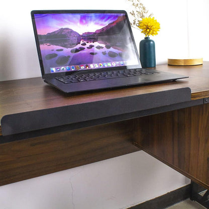 BAKAJI Bureau met laden, 2 laden en kantelbaar tafelblad, voor de werkplek, computer, frame van metaal en tafelblad van MDF-hout, interieur, thuis, kantoor, 110 x 75 x 55 cm (gietijzer)