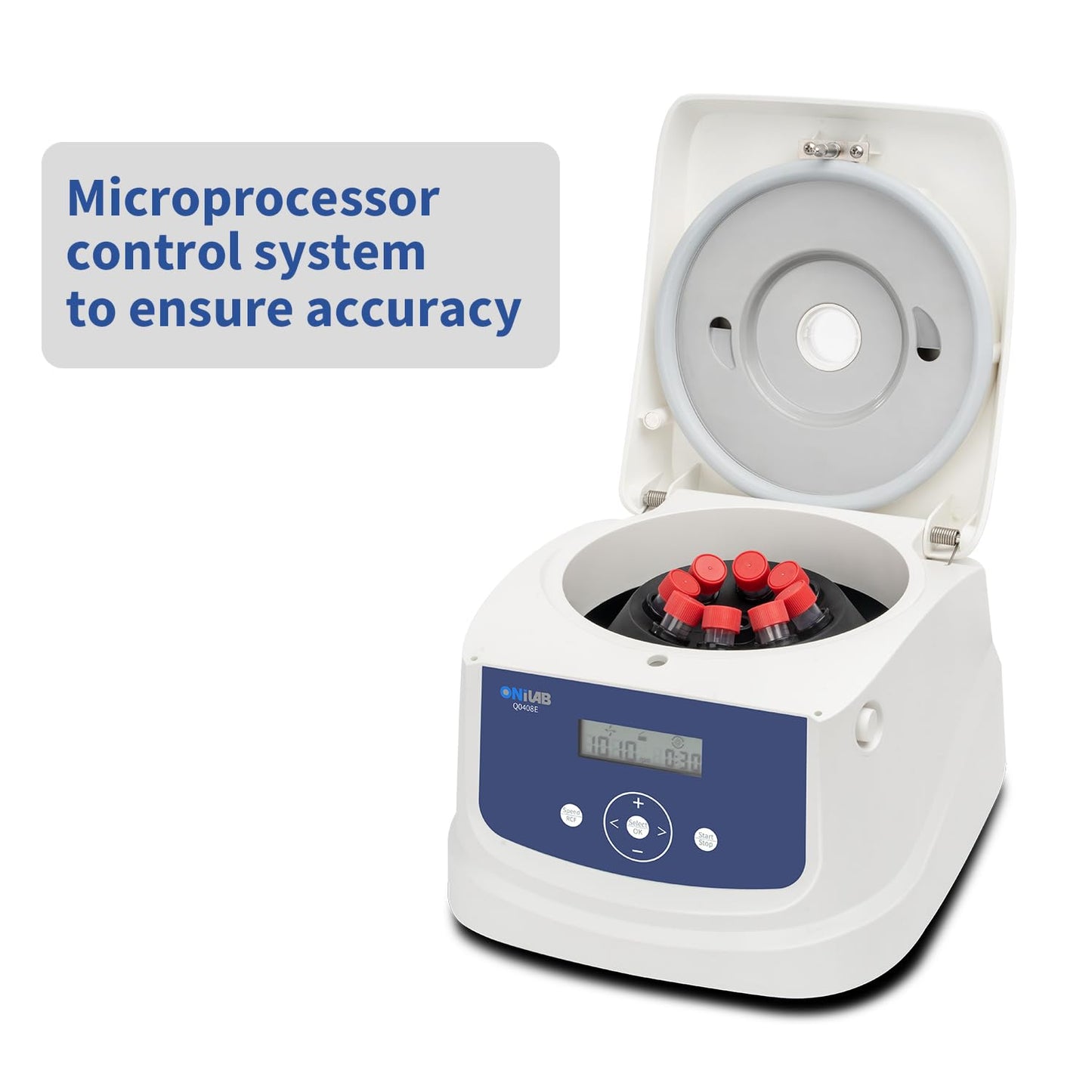 Laboratoriumcentrifuge – Benchtop Centrifuge – Tafelcentrifuge – Tafelmodel Centrifuge – Buisjescentrifuge – 8 X 15 Ml En PCR-vaten – 300-4000 Tpm – 1860 X G, Stil ≤ 55 dB