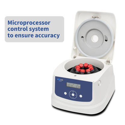 Laboratoriumcentrifuge – Benchtop Centrifuge – Tafelcentrifuge – Tafelmodel Centrifuge – Buisjescentrifuge – 8 X 15 Ml En PCR-vaten – 300-4000 Tpm – 1860 X G, Stil ≤ 55 dB